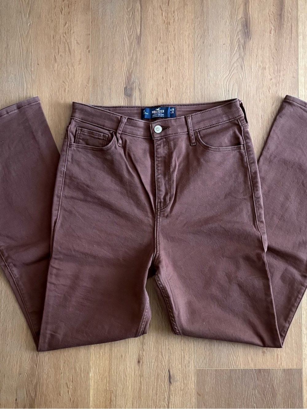 Hollister Brown High-Rise Bootcut Jeans
